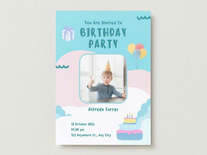 Thiệp thôi nôi 2