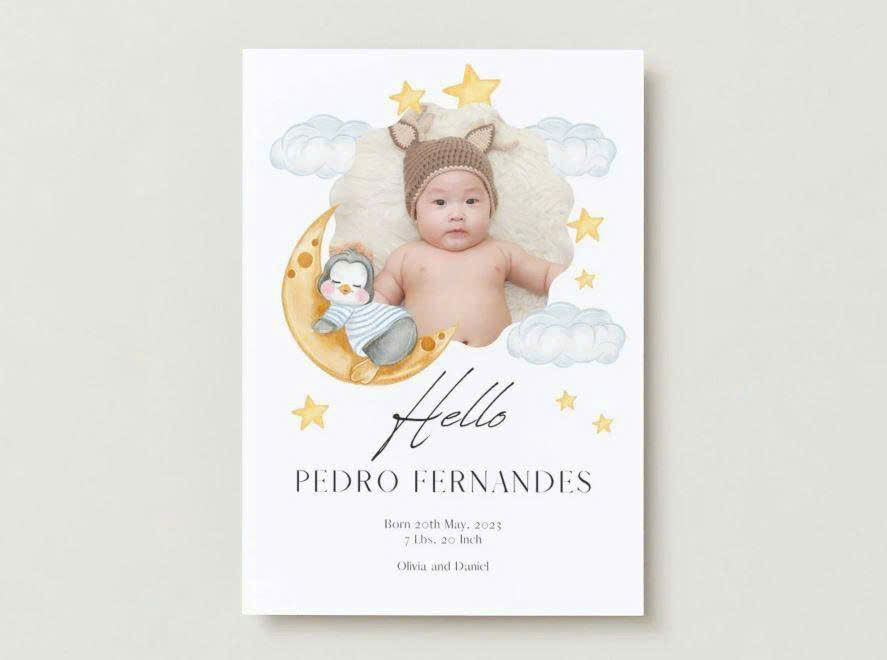 Thiệp thôi nôi 3