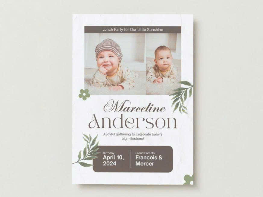 Thiệp thôi nôi 13